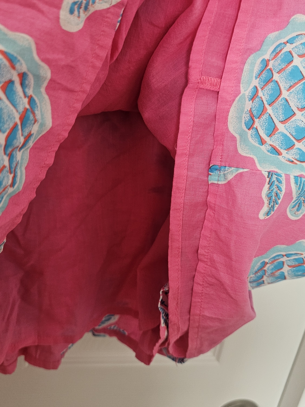 crown & ivy Pink Mini Dress with Blue Pineapple Print Playful Whimsical{Bx20} - Picture 8 of 11